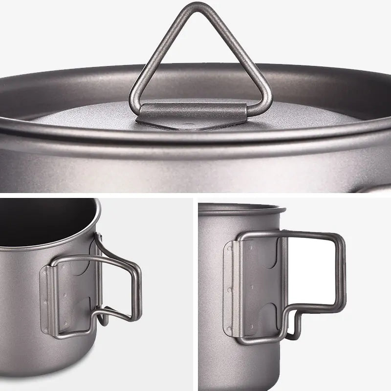 Titanium camping mugs