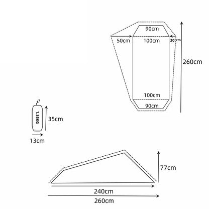 Backpacking 1 Person Ultralight Tent