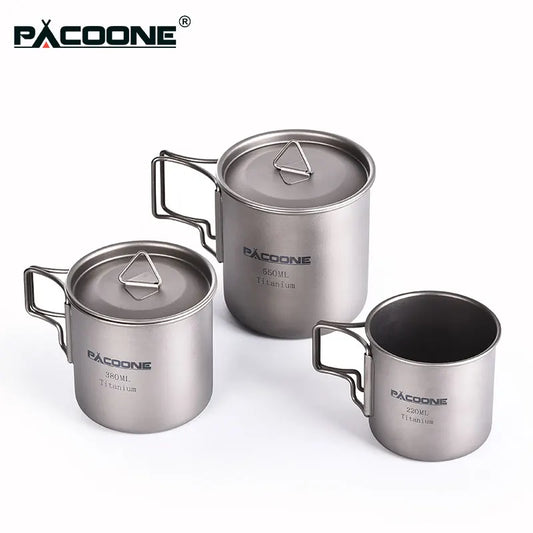 Titanium camping mugs