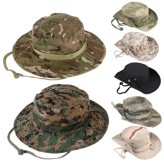 Camouflage Wide brim hat