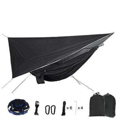 Portable Camping Hammock with Waterproof Fly
