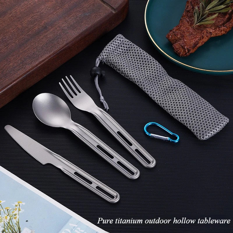Ultralight Titanium 3-Piece Cutlery set.